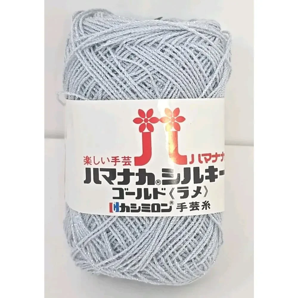 Hamanaka Knitting Yarn Thread Color #103 Lot R Silver Glitter Lot of 10 U327